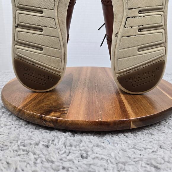 Cole Haan Mens 12M OriginalGrand Woodbury Brown Wingtip Brogue Casual Oxford - Picture 10 of 12